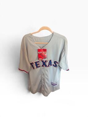 Majestic Texas Rangers Elvis Andrus #1 Authentic Jersey Size 50 XL Gray Road NWT